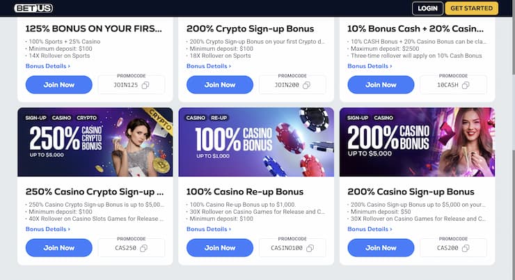 BetUS Promo Code Casino Promotions