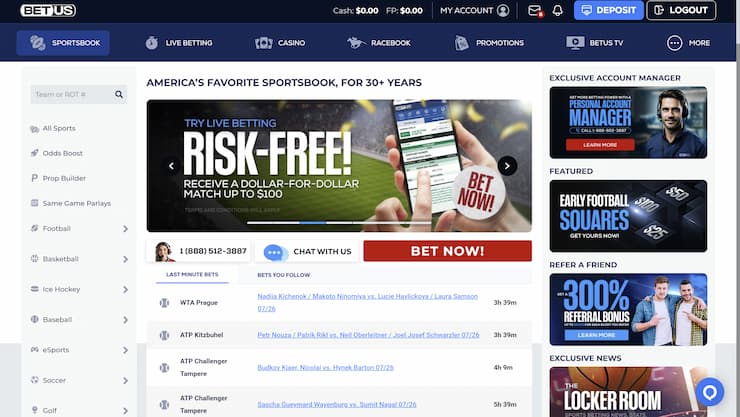 BetUS Promo Code Homepage