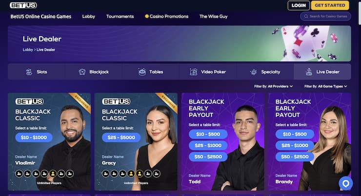 BetUS Promo Code Live Casino