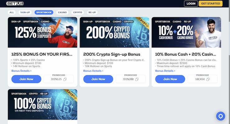 BetUS Promo Code Promotions