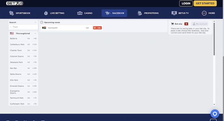 BetUS Promo Code Racebook