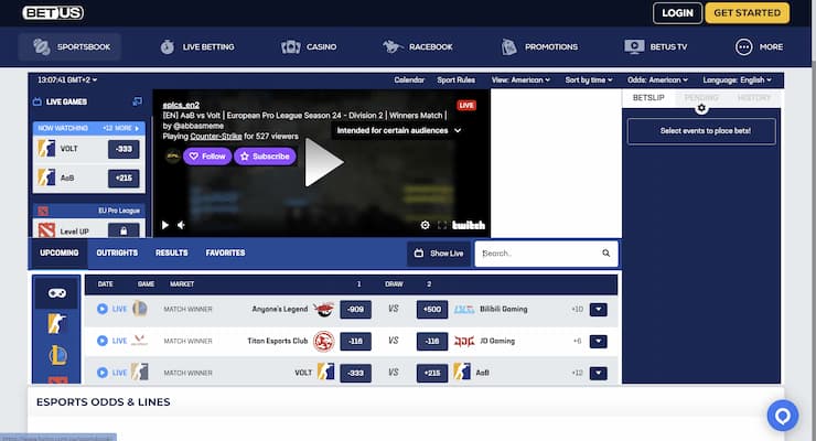 BetUS Promo Code eSports