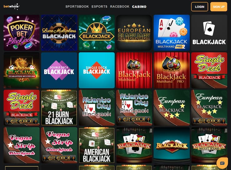 BetWhale Online Blackjack Casino