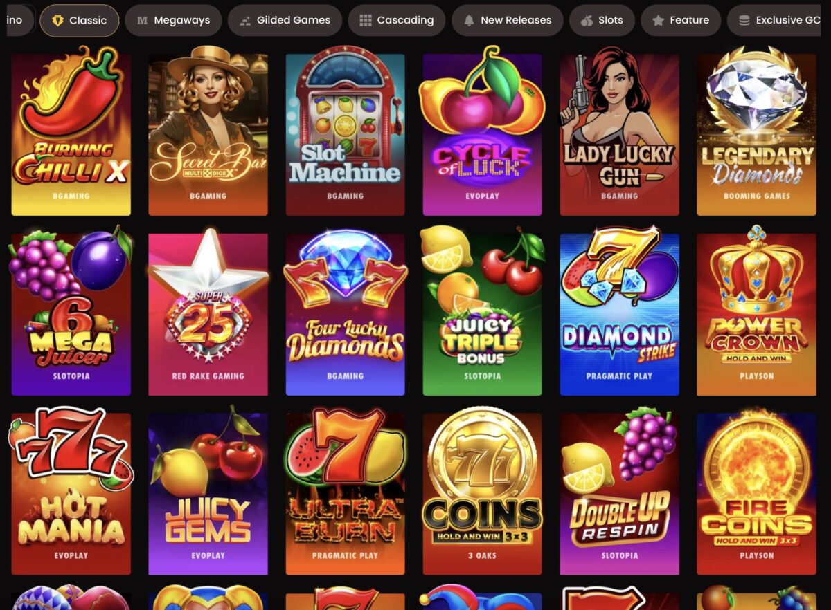 Screenshot of Classic Slots at Mega Bonanza