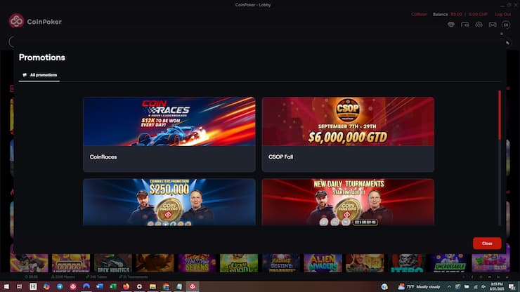 CoinPoker Bonuses and Promotions