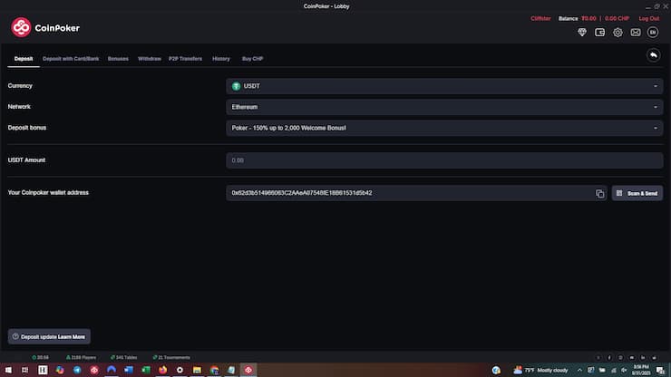 CoinPoker Deposits