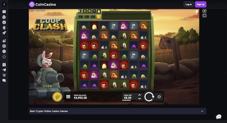 An image of CoinCasino From our Coop Clash slot review 