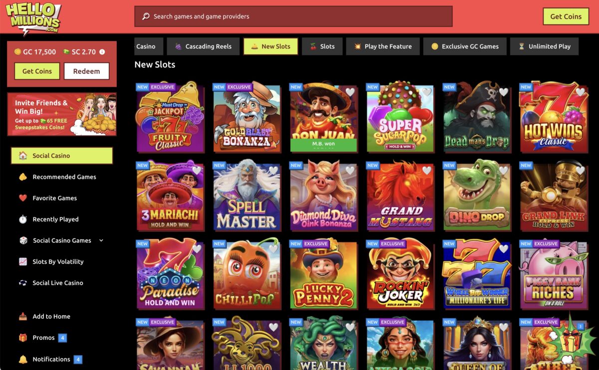 Hello Millions New Slots