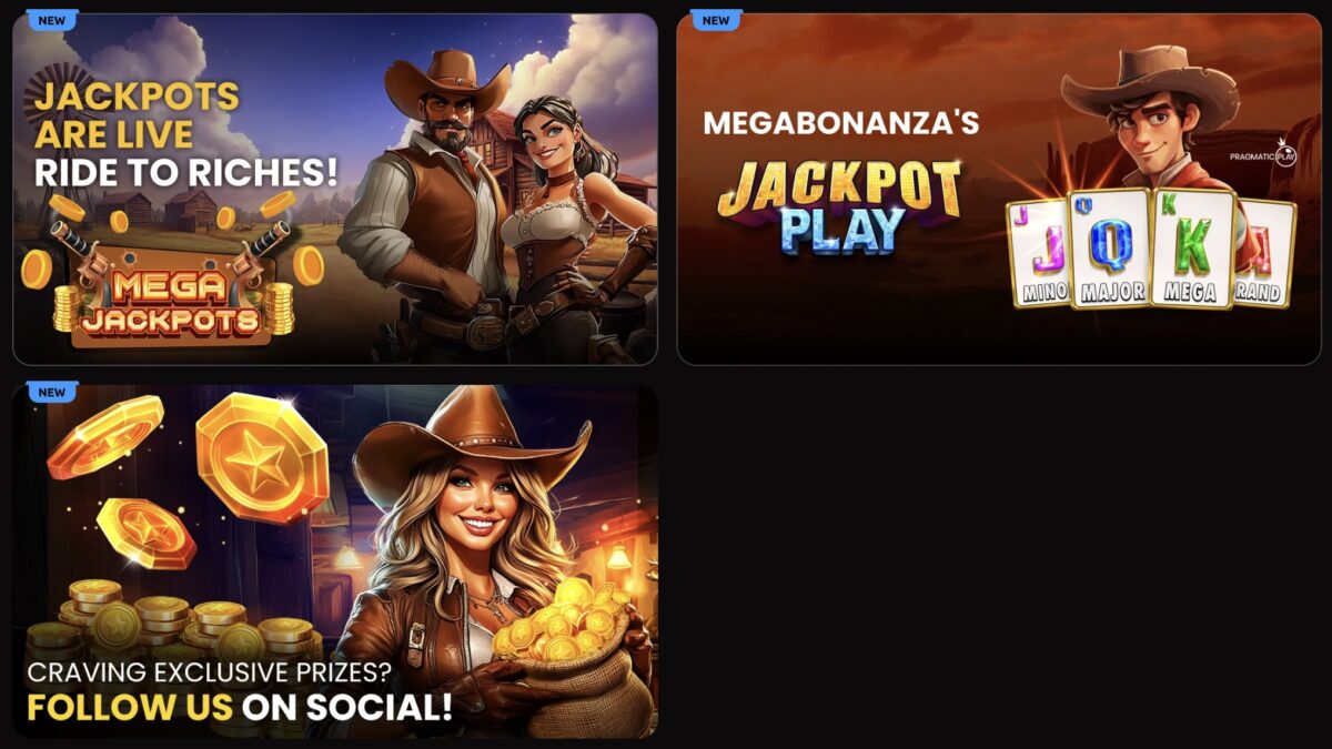Example of the typical promotions at Mega Bonanza Casino