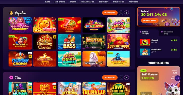 Pistolo Casino Popular Games