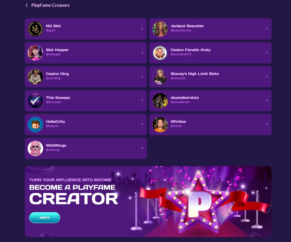 Influencers at PlayFame