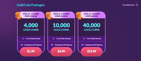 Coin Packages at PlayFame