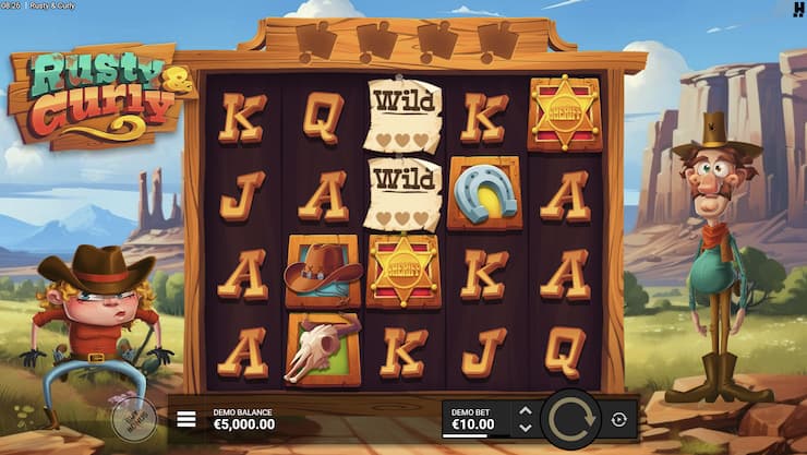Gameplay shown during our Rusty and Curly slot review 