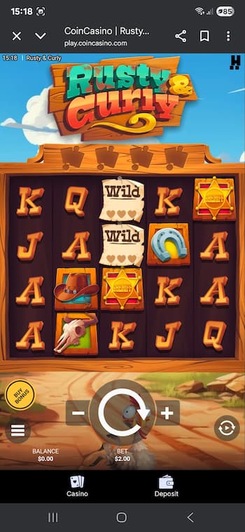 A mobile image from our Rusty and Curly Slot review 