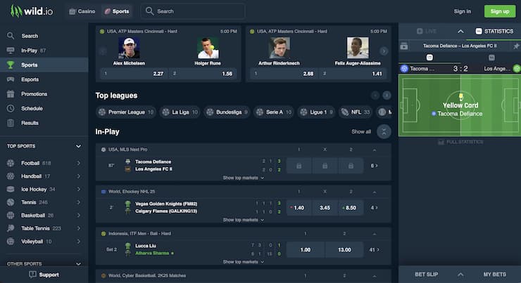 Wild.io crypto sports betting