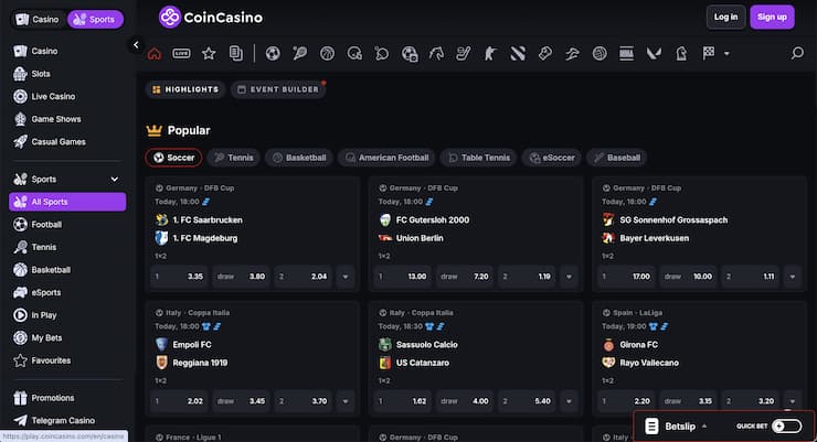 CoinPoker crypto sports betting