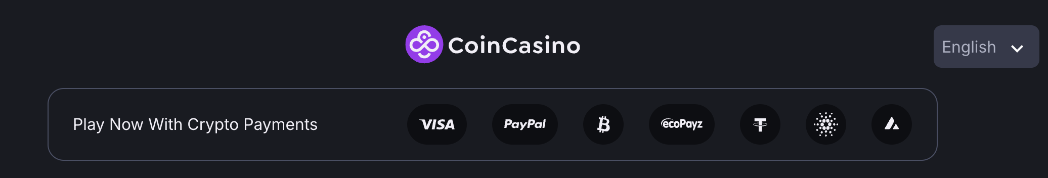 banking options at coincasino
