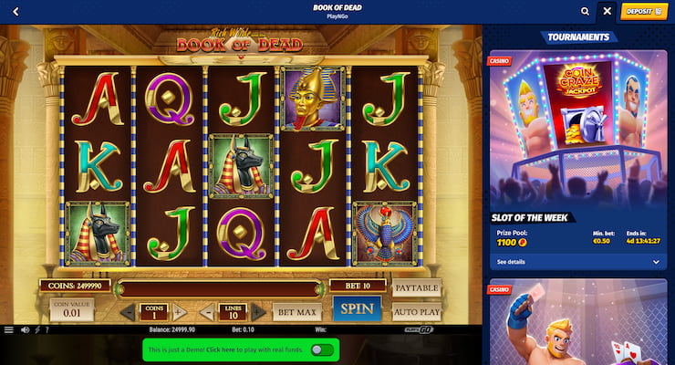 Book of Dead Big Clash Casino