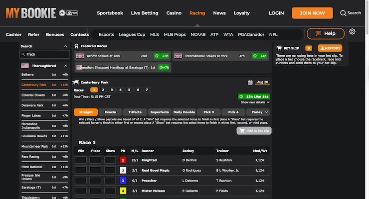 MyBookie racebook