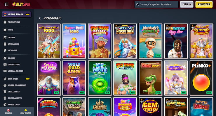 AllySpin Casino Pragmatic games