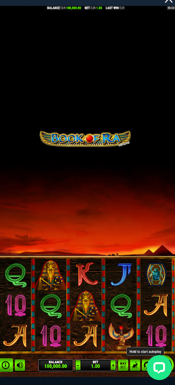 book of ra review - main page image