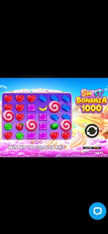 An image of Sweet Bonanza 1000 mobile play.