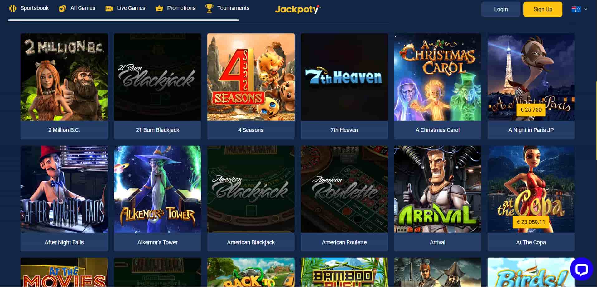 The live casino games at Jackpoty