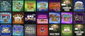 Video poker variety at BetWhale