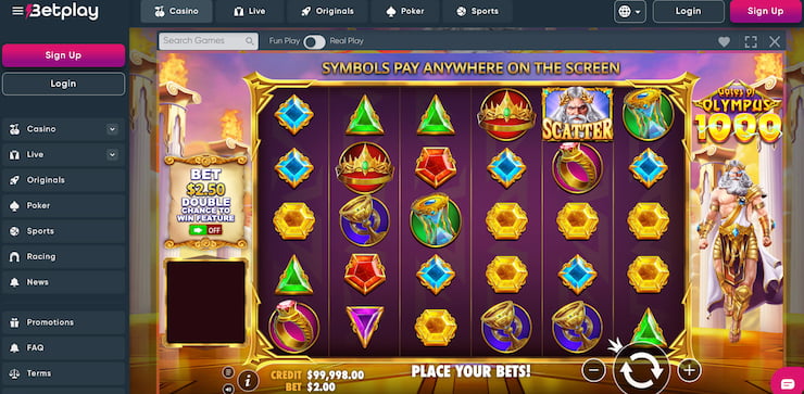 a losing spin on gates of olympus 1000 at betplay