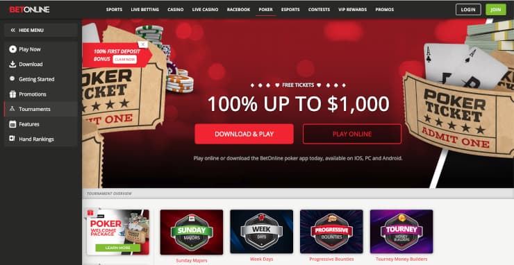 bet online anonymous poker site
