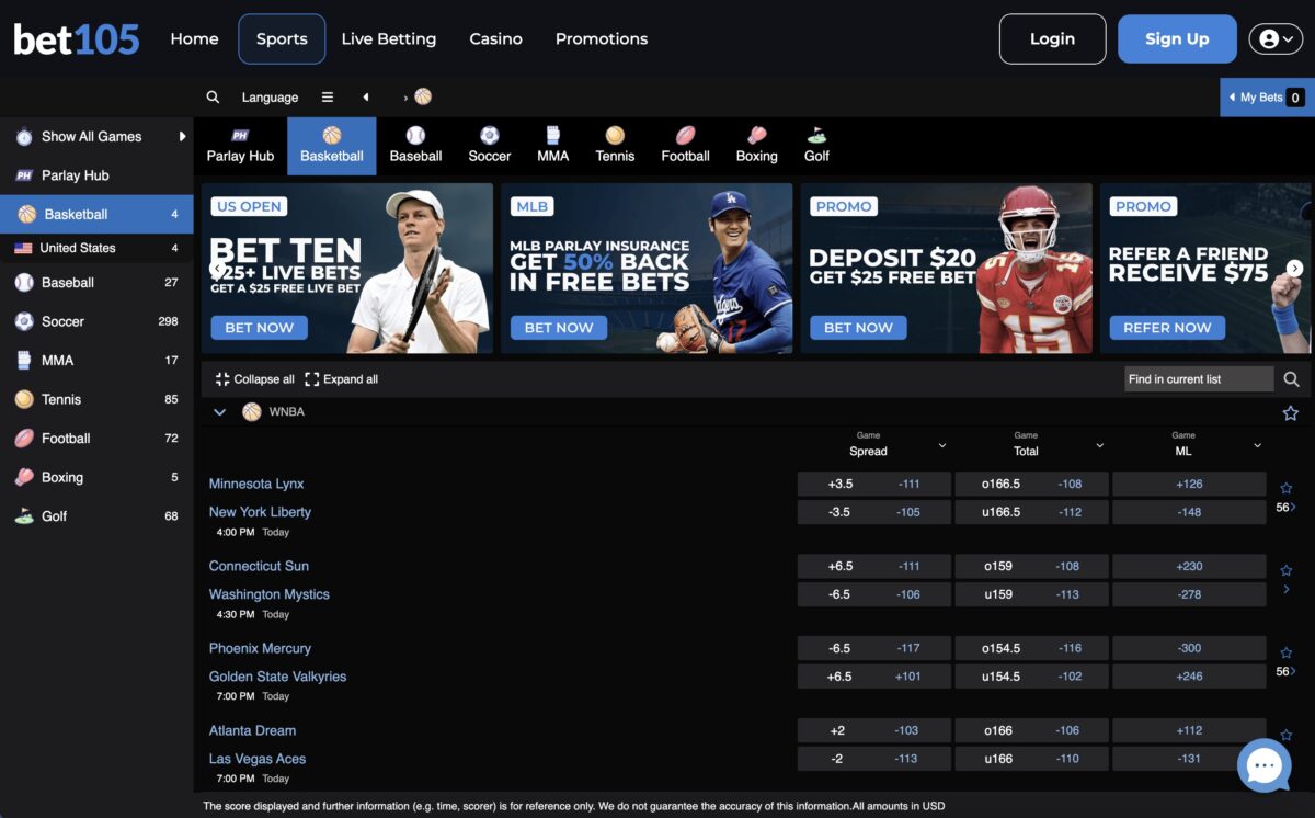 Bet105 Sportsbook Florida GamesHub
