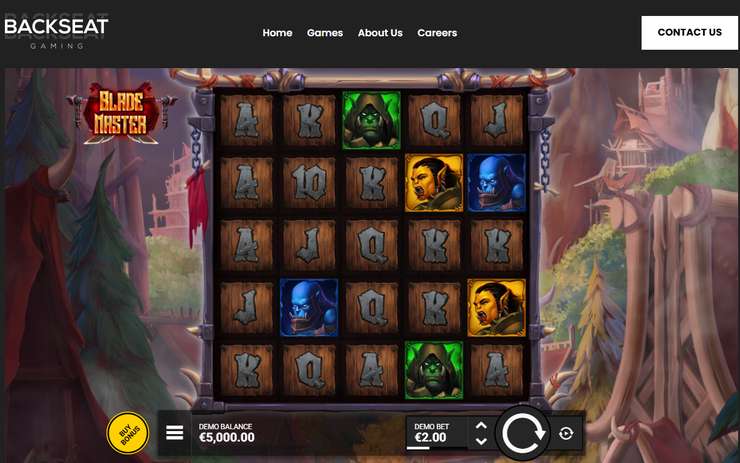An image of the game from our Blademaster slot review