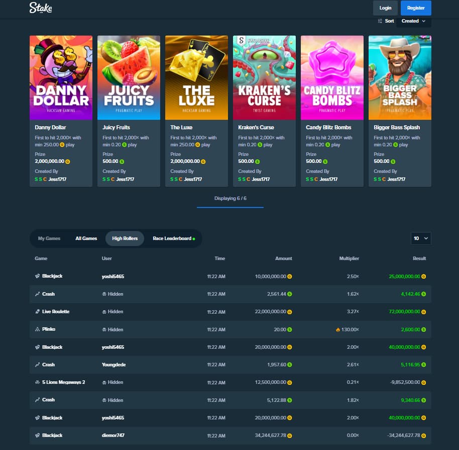 Stake.us daily challenges