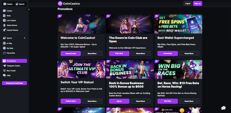 Overview of the best online casino Philippines site, CoinCasino.