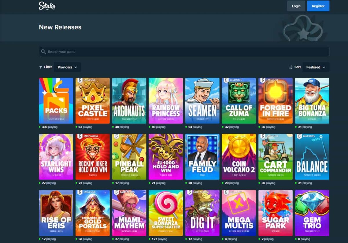 New games at Stake.us