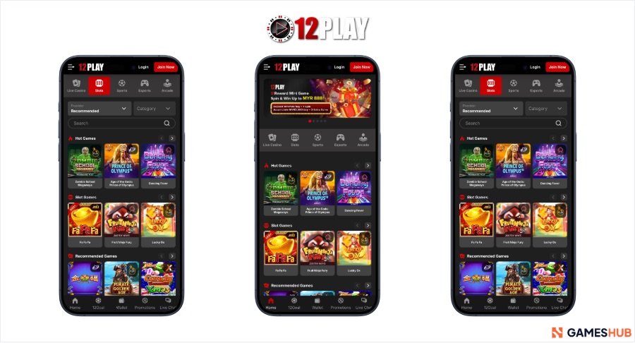 slots and promos at the 12Play online casino in thailand