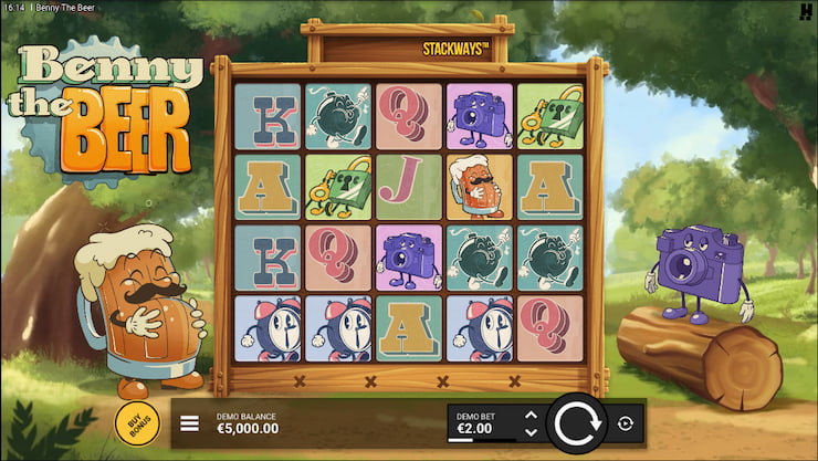 A snapshot from our Benny The Beer slot review