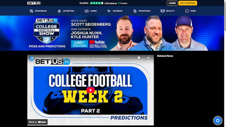 BetUS TV College Football Weekly Show