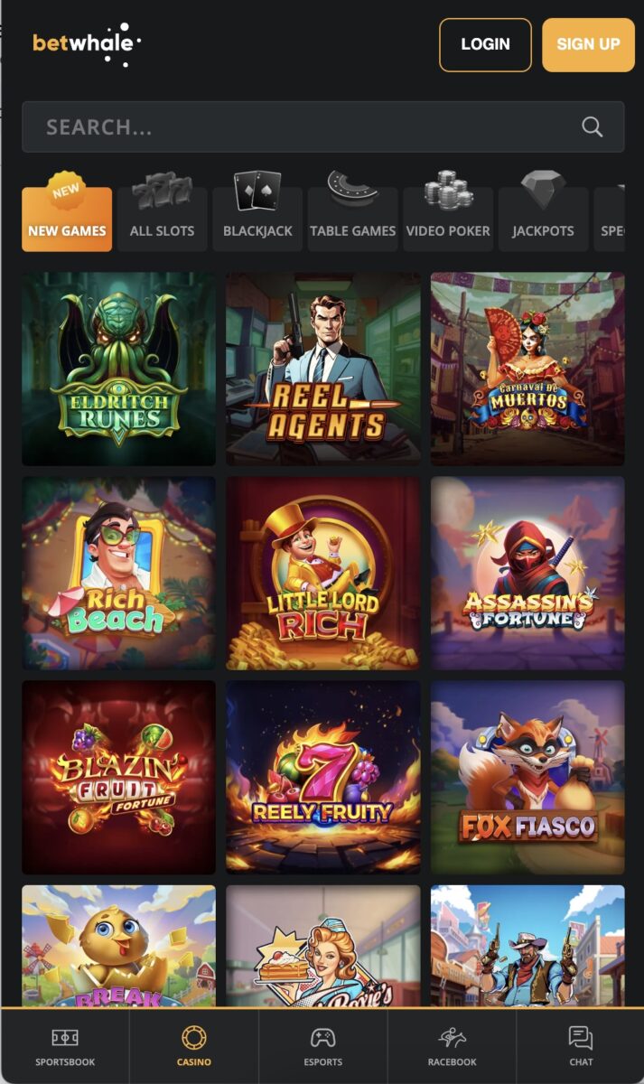 Betwhale Best Casino App Screenshot