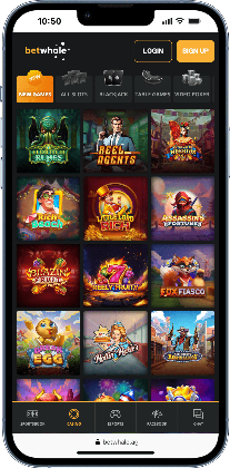 Games lobby at BetWhale casino