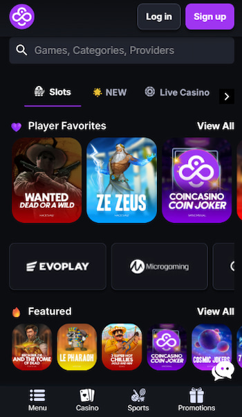 CoinCasino casino apps in Canada