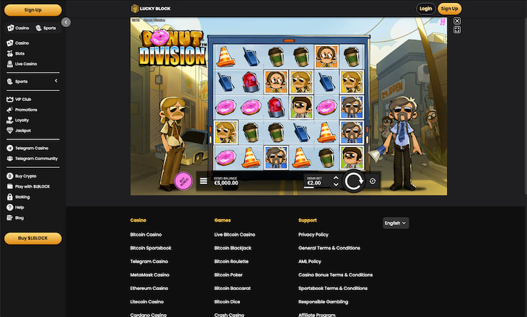 Checking out Lucky Block's Donut Division casino