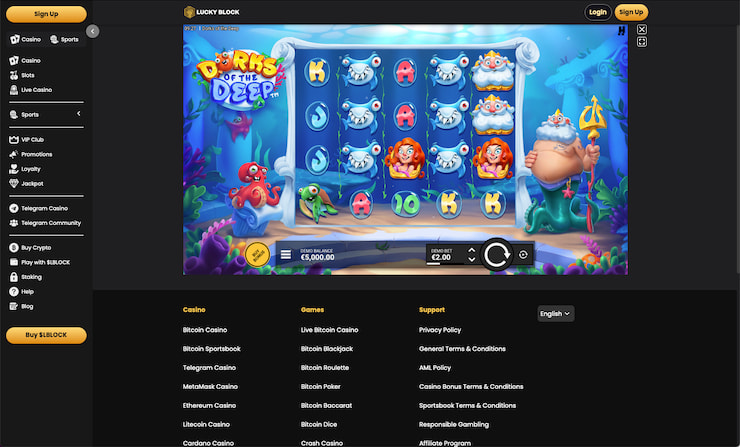 Lucky Block's Dorks of the Deep casino 