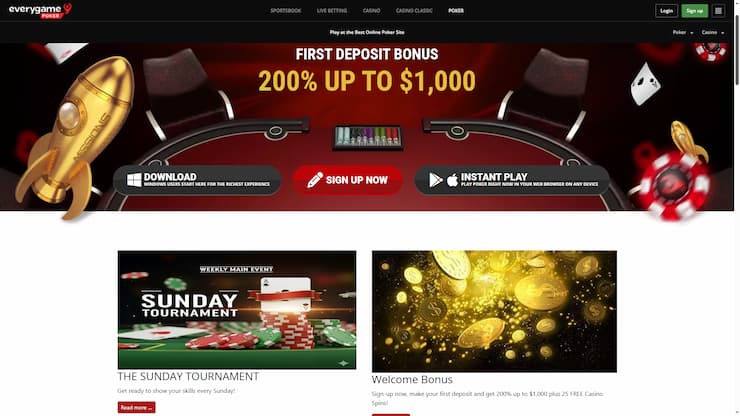 Everygame Best Poker Welcome Bonus