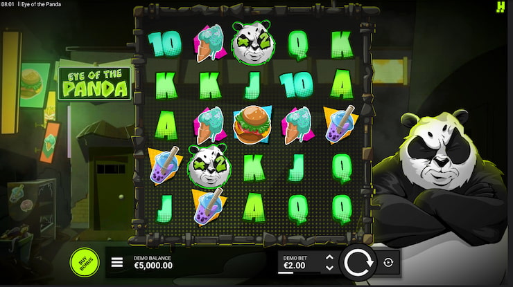 A screenshot from our Eye of the Panda slot review