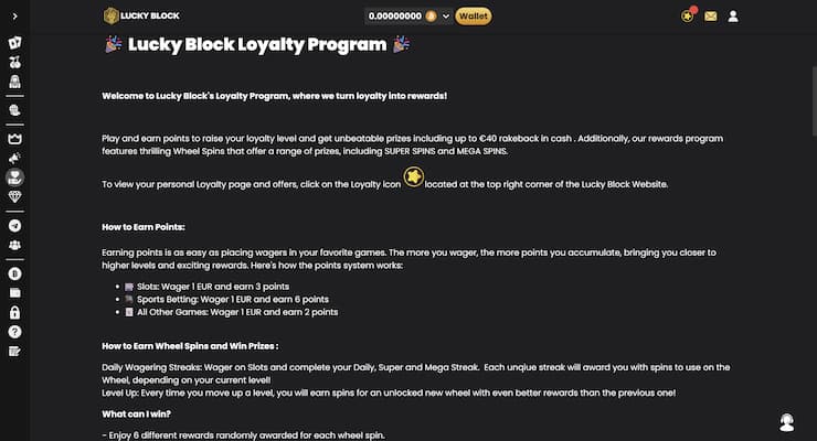 A shot from our Itero Slot Review of Lucky Block