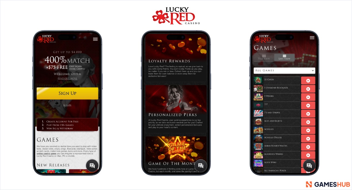 The Lucky Red online casino is a top pick for Indiana players looking for RTG table games