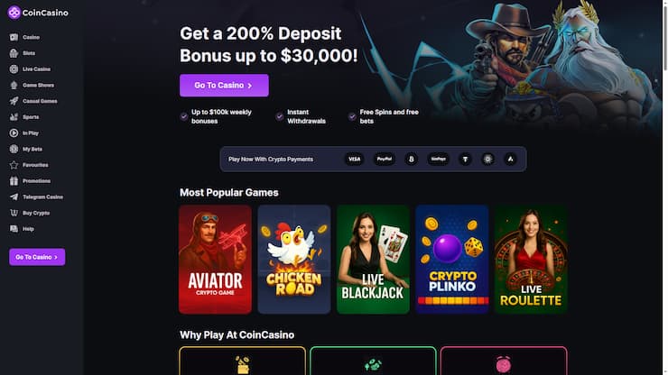 Choose CoinCasino for Casino Games