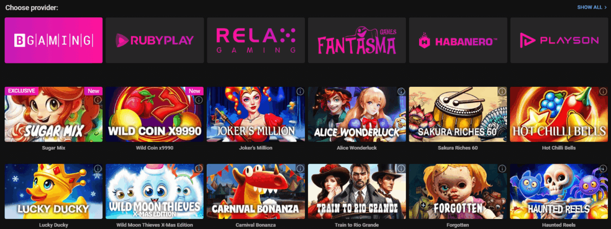 Pulsz Casino Game Providers