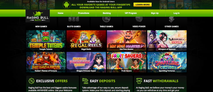 Raging Bull New Games